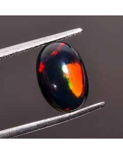 Outstanding Top Grade Quality 100% Natural Black Ethiopian Opal Oval Shape Cabochon Loose Gemstone For Making Jewelry 11X8X4mm 1.85 Ct SN478