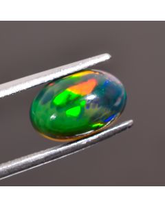 Splendid Top Grade Quality 100% Natural Black Ethiopian Opal Oval Shape Cabochon Loose Gemstone For Making Jewelry 11X7X4 mm 2.15 Ct. SN-479