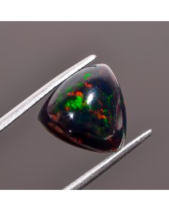 Superb Top Grade Quality 100% Natural Black Ethiopian Opal Heart Shape Cabochon Loose Gemstone For Making Jewelry 12X12X6 mm 3.55 Ct. SN-480