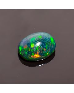 Mind Blowing Top Grade Quality 100% Natural Black Ethiopian Opal Oval Shape Cabochon Loose Gemstone For Making Jewelry 10X8X5 mm 2 Ct SN-506