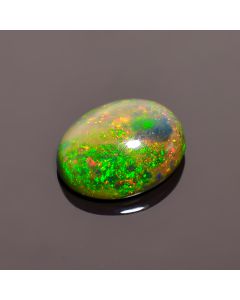 Splendid Top Grade Quality 100% Natural Black Ethiopian Opal Oval Shape Cabochon Loose Gemstone For Making Jewelry 12X10X5 mm 3.3 Ct. SN-516