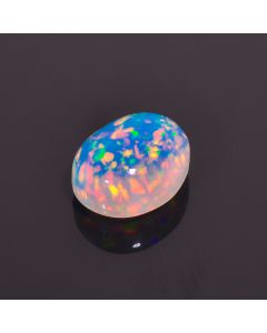 Classic Top Grade Quality 100% Natural Welo Fire Ethiopian Opal Oval Shape Cabochon Loose Gemstone For Making Jewelry 10X8X5 mm 2 Cts. 