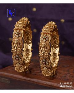 Brass Golden Temple Jewelry Bangles Antique Unique Design Ad Women Women Gift For Her Set Of 2 