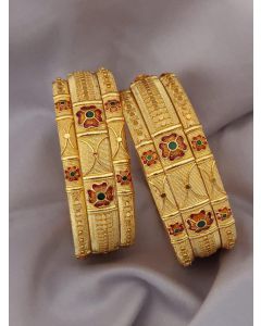 Shining Diva Fashion Set of 6 Latest Premium Quality Brass Bangles For Women 