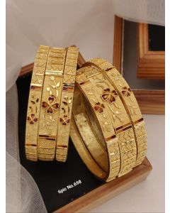 Shining Diva Fashion Set of 6 Latest Premium Quality Brass Bangles For Women 
