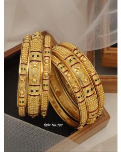 Shining Diva Fashion Set of 6 Latest Premium Quality Brass Bangles For Women 