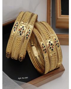 Shining Diva Fashion Set of 6 Latest Premium Quality Brass Bangles For Women 