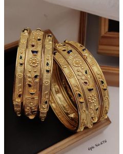 Shining Diva Fashion Set of 6 Latest Premium Quality Brass Bangles For Women 