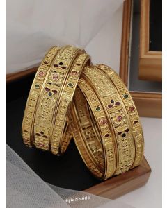 Shining Diva Fashion Set of 6 Latest Premium Quality Brass Bangles For Women 