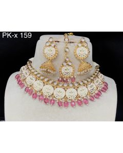 Buy Traditional Meenakari Jewelry Best Quality Brass Party Wear Necklace Set